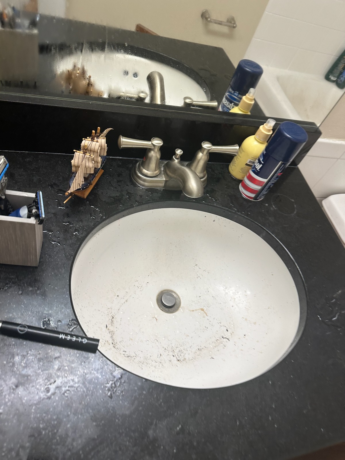 Dirty Apt Sink Before